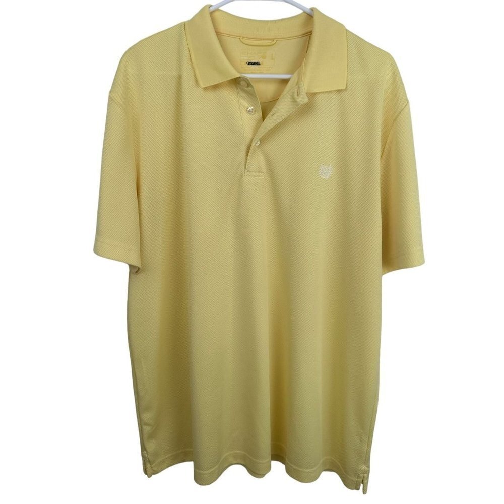 Chaps Golf Day Dri, large, lemon yellow polo shirt